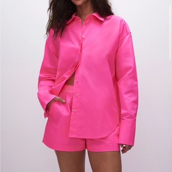 Good American Coated Poplin Shirt - Picture 2 of 7